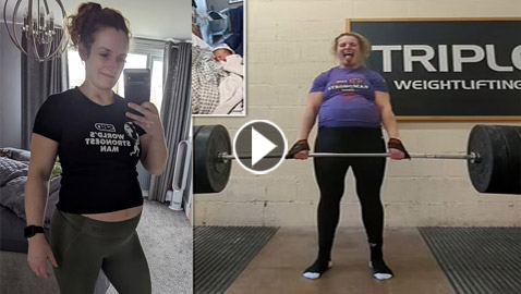 رفعت 200 كيلو قبل الولادة.. أقوى امرأة بريطانية تسرد حكايتها مع الحمل