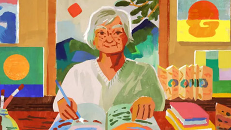 من هي إيتيل عدنان التي احتفل غوغل بذكراها اليوم؟