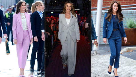 البدلة سمة القوة.. تعلمي تنسيقها على طريقة الملكات والأميرات (صور)