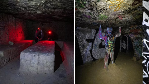 صور لـ(سراديب الموت السرية) المتخفية تحت باريس