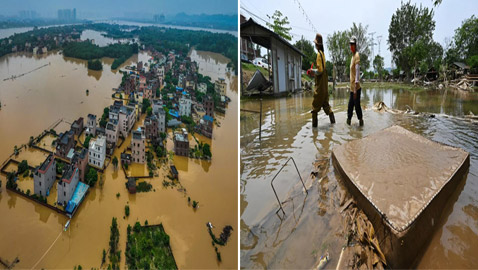 صور لأسوأ فيضان شهدته الصين منذ 50 عاما