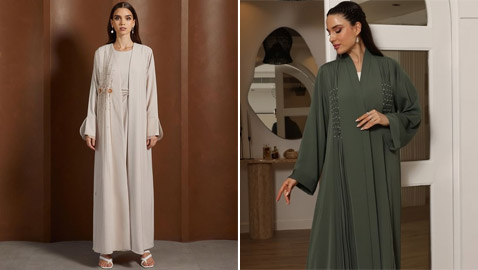 صور: كيف تختارين موديلات العبايات البليسيه المناسبة لشكل جسمك؟