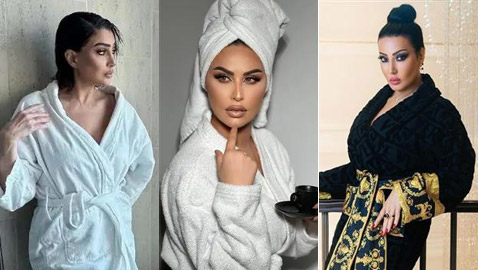 صور 3 فنانات تألقن بـ البرنص (روب الحمام): غادة عبد الرازق، سمية الخشاب، ومي سليم