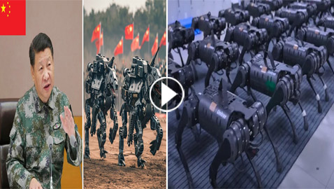 الخيال العلمي بات واقعا.. فيديو لجيش صيني من الكلاب الآلية الفتاكة!
