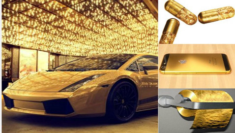 من مناديل الحمام للمرحاض والتابوت.. أغرب الأشياء المصنوعة من الذهب