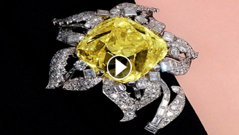 عرض عقدا من الألماس الأصفر بـ6 ملايين دولار (فيديو)