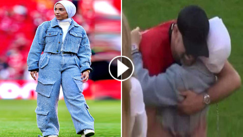 فيديو.. زوجة محمد صلاح تثير ضجة بعناقها لمدرب ليفربول! وإطلالتها تخطف الأنظار!