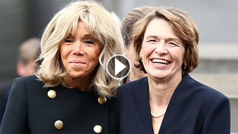 ابتسامة زوجة الرئيس الفرنسي ونظيرتها الألمانية تثير الجدل