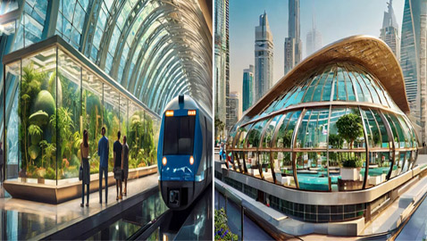 محطات مترو دبي تتحول إلى 