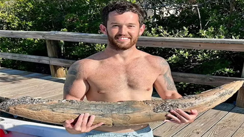 صياد يعثر على ناب لوحش يعود عمره لـ10 ملايين سنة ماضية (صور)