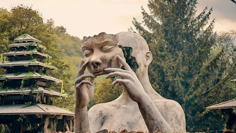 بالصور.. منحوتات عملاقة تناشد الطبيعة