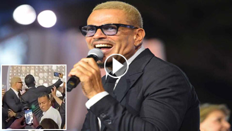 فيديو أثار الغضب: عمرو دياب يصفع معجبا على وجهه حاول التقاط سيلفي معه!
