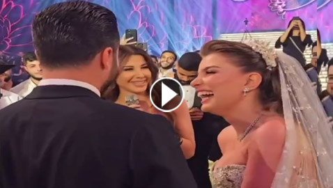 نانسي عجرم تمازح عروسين في حفل زفافهما: عم يبعتولي صوركن من شهر!