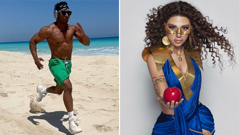 10 صور حديثة للنجوم: ميريام فارس جريئة ومحمد رمضان رياضي على البحر