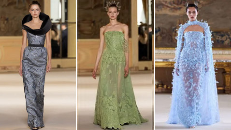 صور: عناصر الطبيعة تتحول إلى أثواب فاخرة في عرض 