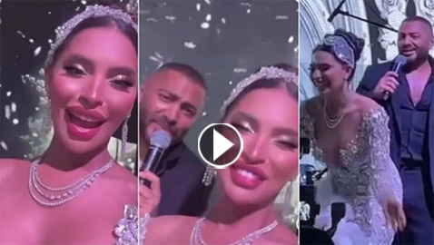 فيديو من حفل زفاف يثير الجدل: عروس تونسية تركت العريس وانشغلت بالرقص مع تامر حسني!