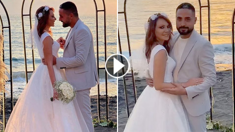 ممثلة سورية شهيرة تتزوج من زميل لها يصغرها بـ11 سنة (فيديوهات وصور)