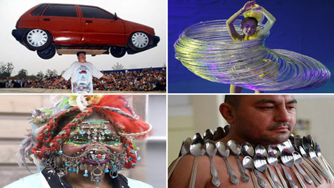 محاولات مضحكة وغريبة لدخول موسوعة غينيس.. أجمل الصور