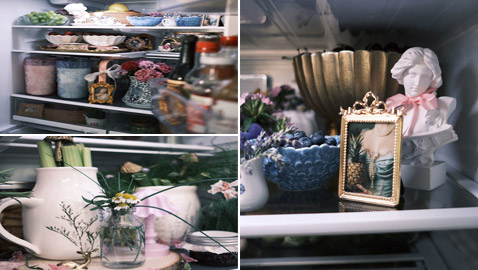 شموع وصور ومزهريات.. صيحة لتزيين الثلاجات تثير الجدل عبر الإنترنت