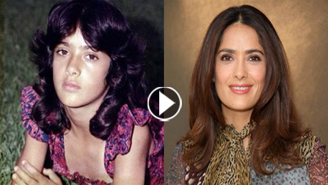 صورة نادرة للنجمة العالمية اللبنانية الأصل سلمى حايك من الطفولة.. فيديوهات
