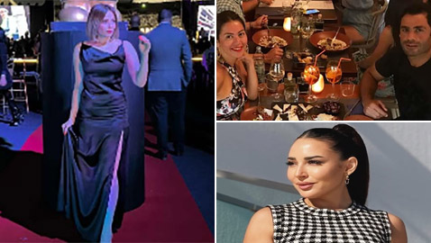 أحدث صور النجوم: لقاء الخميسي مع زوجها حارس المرمى وإيمان العاصي بفستان جريء