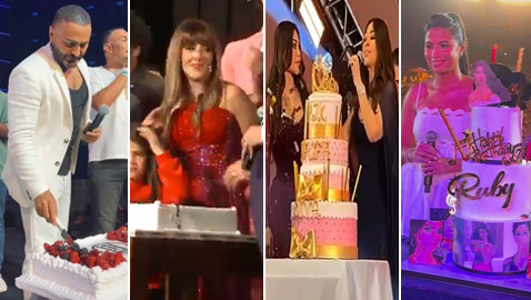نجوم احتفلوا بميلادهم على المسرح: روبي، دنيا، تامر حسني، إليسا وهيفاء وهبي