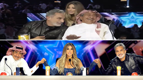 أطرف لحظات الكواليس بين نجوى كرم، ناصر القصبي وباسم يوسف لجنة تحكيم عرب جوت تالنت