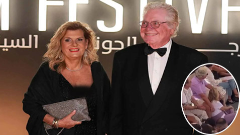 زوجة حسين فهمي عن سر مرافقتها له دائما وغيرتها عليه: هو ده الحب!