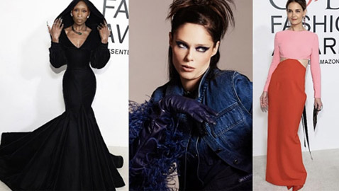 أجمل وأغرب إطلالات النجمات بحفل جوائز مصممي الموضة المبدعين