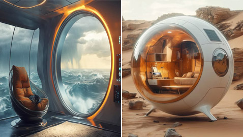 كبسولات الطيار الآلي.. صور خيال مدهشة قد تصبح حقيقة بالمستقبل