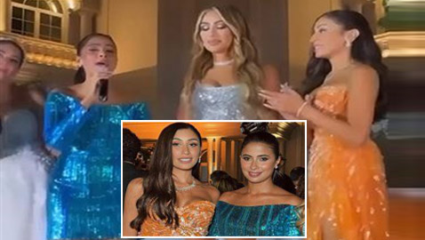 رقص دينا الشربيني مع روبي في زفاف ابنة شقيقتها