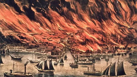 يومان ودمار مرعب.. تعرف على أسوأ حريق بتاريخ أميركا