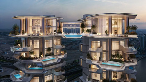 في دبي.. الكشف عن برجين فاخرين سيربط بينهما مسبح سماوي