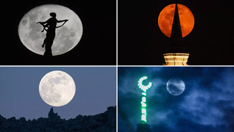 لحظات ساحرة.. أول قمر مكتمل لعام 2025