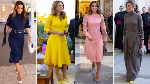 بالصور: إليكم أجمل إطلالات الملكة رانيا منذ بداية العام 2025