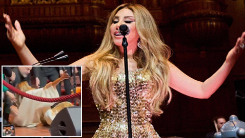 مشاجرة مع نجوى كرم بسبب علم سوريا.. وسقوطها على المسرح يتصدر