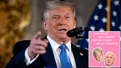 رسالة وردية وقلوب حمراء.. ترامب يُهدد في عيد الحب