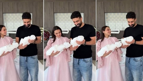 بعد يومين من ولادتها، كارمن سلمان تكشف مفاجاة إنجابها توأم بنات: تاليا وتمارا