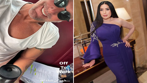 أحدث صور الفنانين والفنانات: عبير صبري أنيقة وتامر هجرس في الشغل!