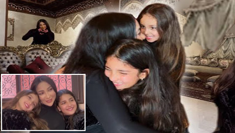 لحظات مؤثرة جمعت دنيا بطمة وابنتيها بعد خروجها من السجن