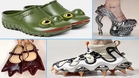 بالصور: أغرب صيحات الأحذية المبتكرة في عالم الموضة