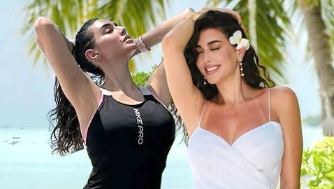 ياسمين صبري تتألق بإطلالة صيفية ناعمة وساحرة على البحر