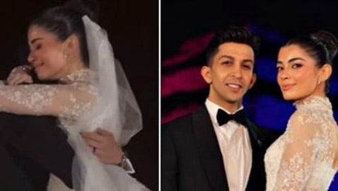 ليلى أحمد زاهر وهشام جمال بين الأهرامات يحتفلان بزفافهما بأجواء أسطورية 