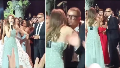 بعد ان أهدته وردة صفراء.. نانسي عجرم تفاجئ نجمها المفضل عمرو دياب