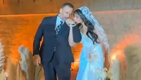 زفاف ماهيتاب ابنة ماجد المصري للمرة الثانية، ووالدها يبكي تأثرا