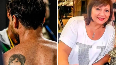 وشم على ظهر النجم ليونيل ميسي يحيّر الجمهور: هل هذه صورة عايدة رياض؟