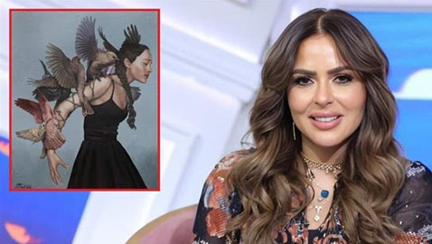 مها الصغير طليقة احمد السقا تعترف بسرقة لوحة فنية وتعتذر..والرسامة الأصلية مصممة على رفع دعوى!
