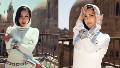 ‏انتقادات واسعة لـ بسمة بوسيل بعد ان رقصت في أغنيتها الأخيرة أمام مسجد!