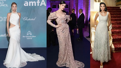 3 إطلالات مبهرة لنجمات عالميات بحفل مهرجان البندقية، من تصميم أشهر المبدعين اللبنانيين