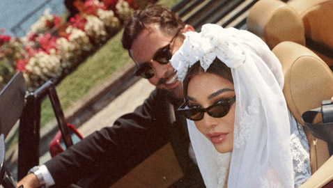 هيفاء وهبي متألقة بفستان زفاف ابيض على ضفاف بحيرة كومو بإيطاليا